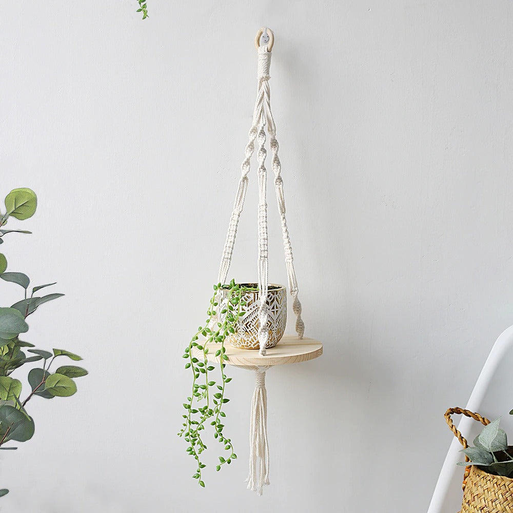 MACRAME FLOATING SHELF