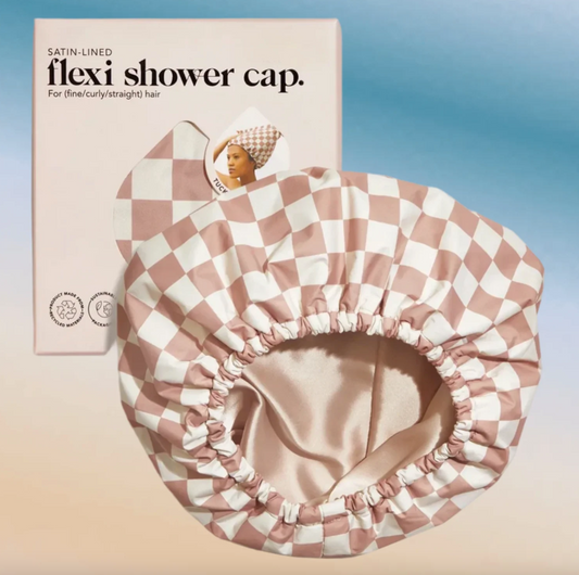 Luxury Satin-Lined Flexi Shower Cap